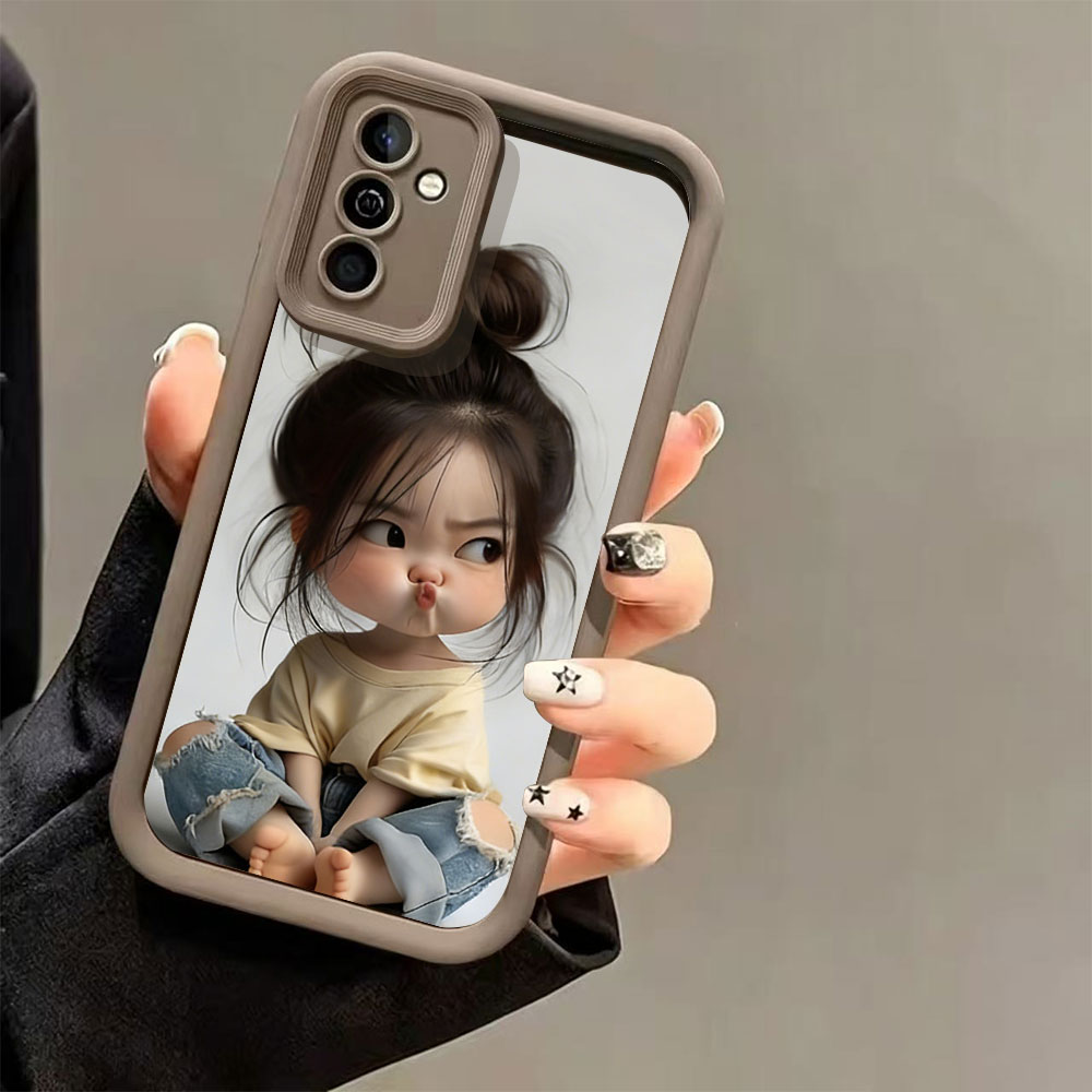 ミートボールヘッドガールシリコン耐衝撃スマホケース Sams - Phone Cases For Samsung S21 5G のレビューと価格