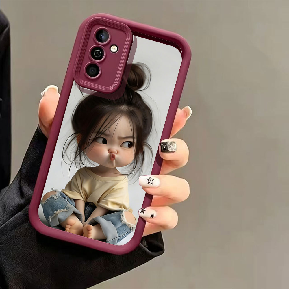 ミートボールヘッドガールシリコン耐衝撃スマホケース Sams - Phone Cases For Samsung S21 5G のレビューと価格
