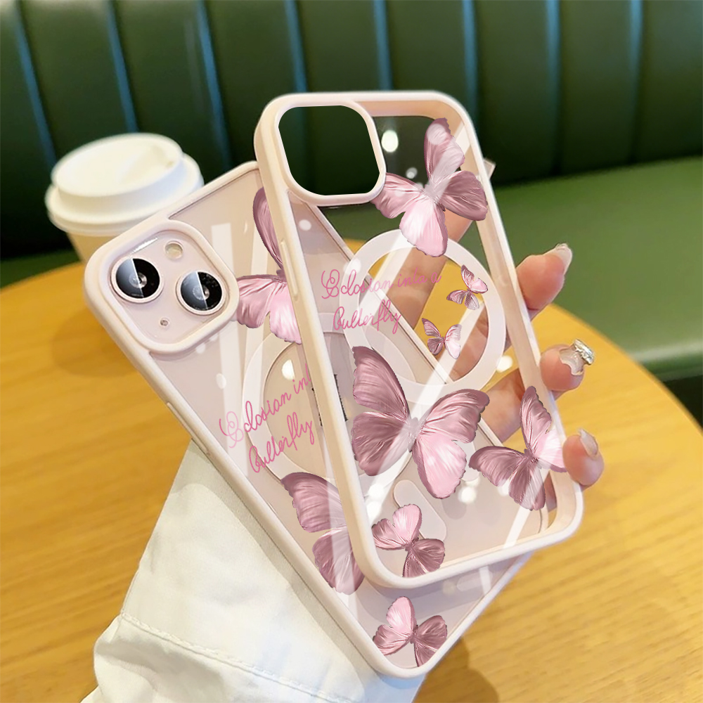 複数の粉蝶柄スマホケース iPhone 16 15 14 P - Phone Cases Magnetic のレビューと価格