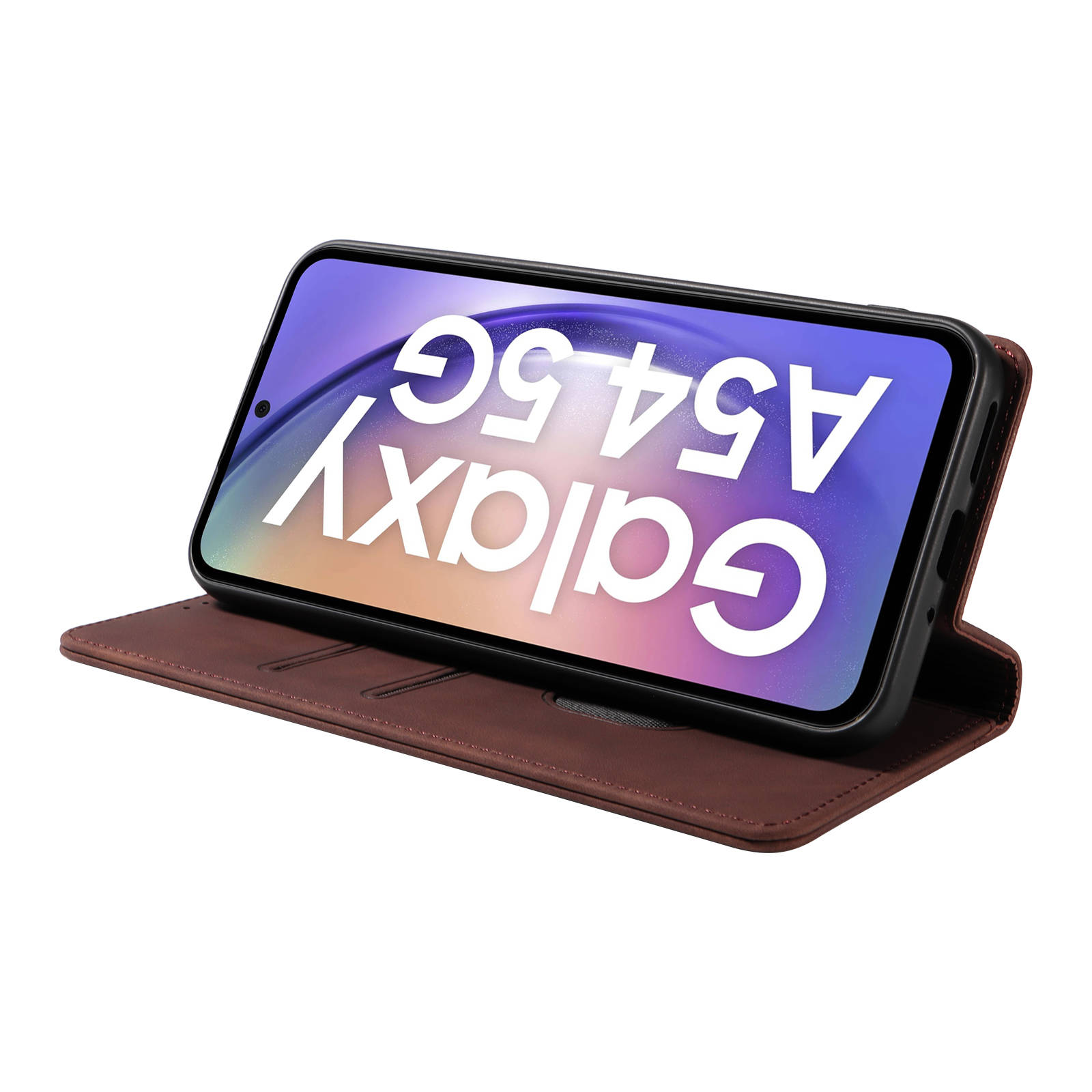 サムスンギャラクシー用磁気フリップウォレットケース、レザーケ - Leather Folio Wallet Case のレビューと価格