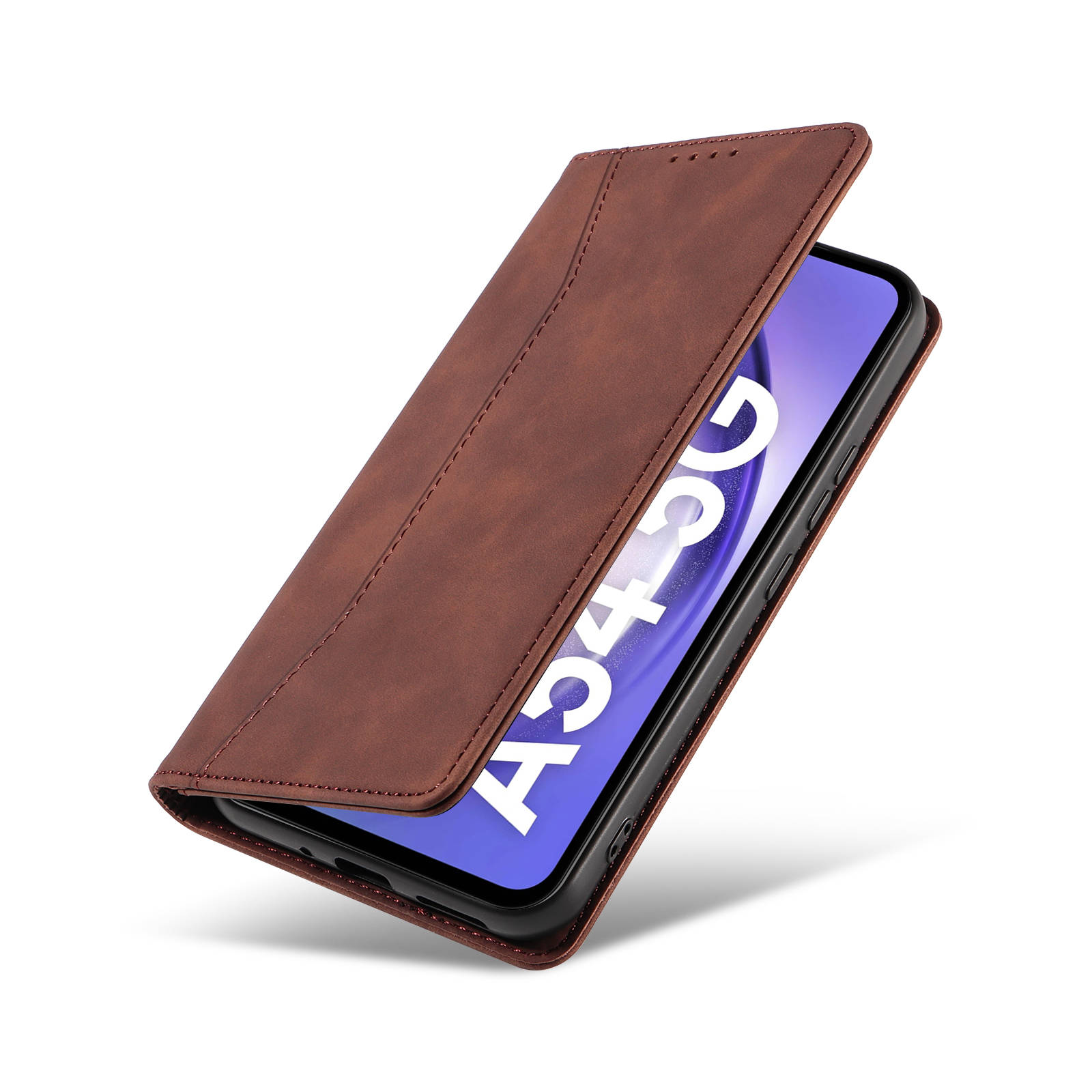 サムスンギャラクシー用磁気フリップウォレットケース、レザーケ - Leather Folio Wallet Case のレビューと価格