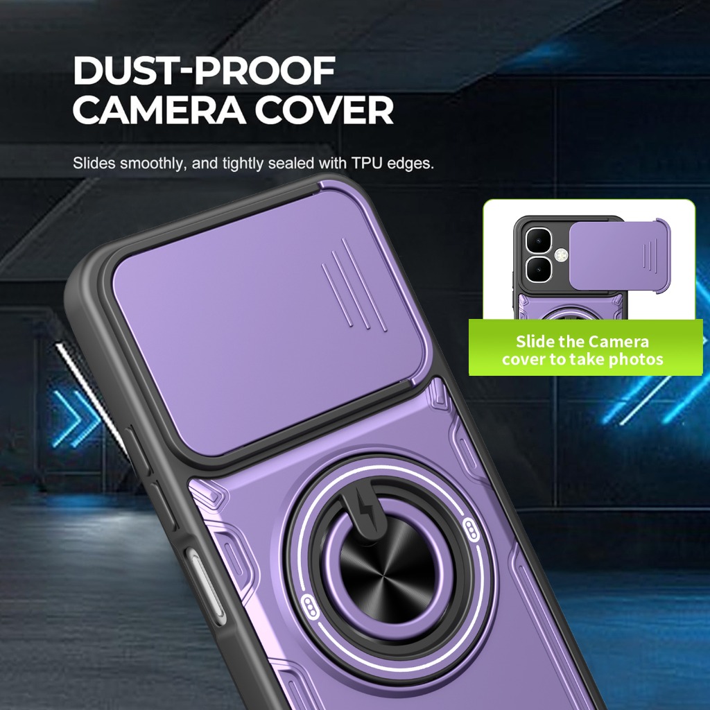 スライドカメラレンズプロテクター360 °   リングホルダ - Phone Cases Heavy Duty のレビューと価格