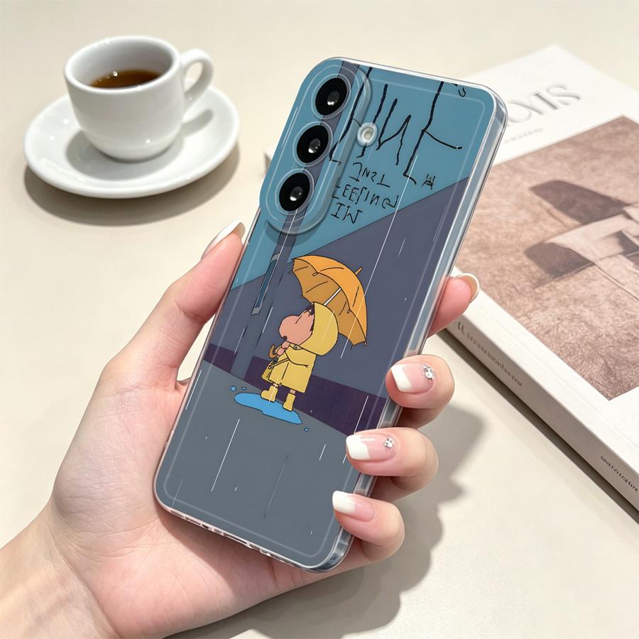 黄色い傘を持つ少年のスマホケース（Samsung Galax - Phone Cases For Boys のレビューと価格
