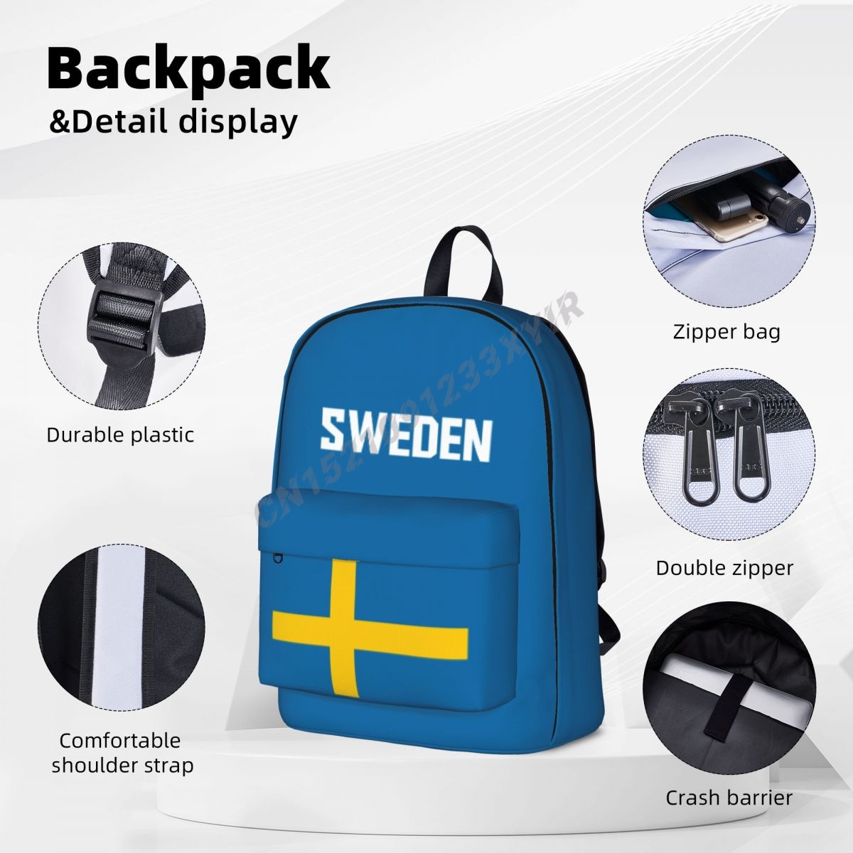 ユニセックスバックパック スウェーデン国旗 スウェーデンステ - Phone Cases Sweden のレビューと価格