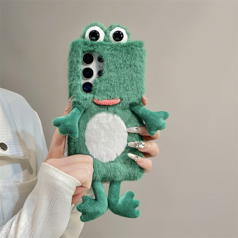 ぬいぐるみカエルのスマホケース、かわいい緑色の動物3Dソフト - Phone Cases For Samsung Galaxy のレビューと価格