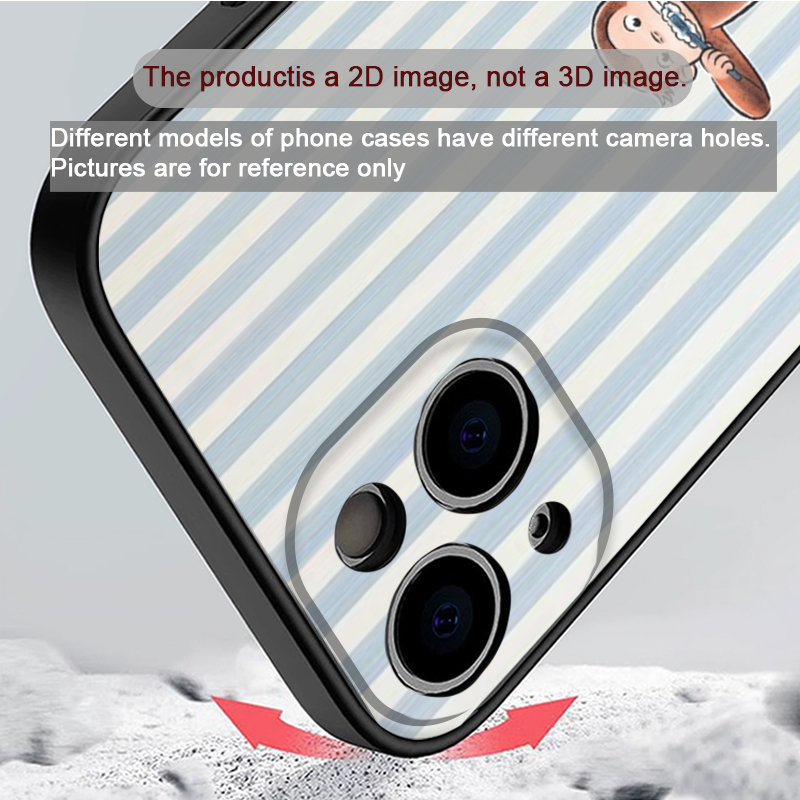 漫画風ストライプ柄の猿が猫を抱くiPhoneケース iPho - Phone Cases Iphone 16 Pro のレビューと価格