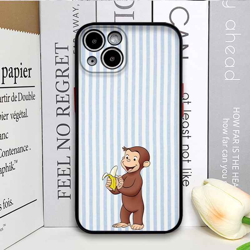 漫画風ストライプ柄の猿が猫を抱くiPhoneケース iPho - Phone Cases Iphone 16 Pro のレビューと価格